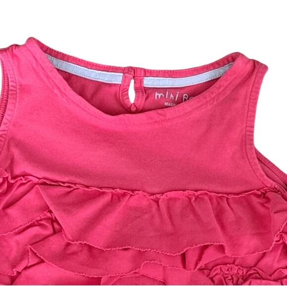 Mini Boden Pink Tiered Ruffle Sleeveless Top Size 4-5 - Picture 2 of 7